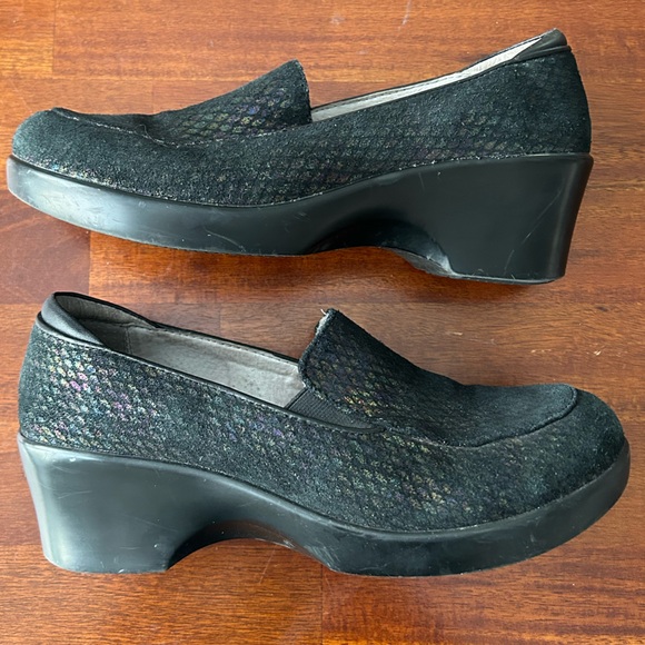 Alegria Emma Multicolor metallic slip on leather clog slip resistant shoes - Picture 5 of 9